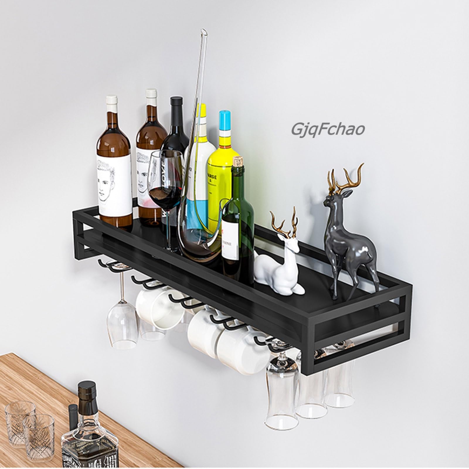 Amazon｜壁掛けワインラック、ワイングラスホルダー、酒棚 壁掛け 棚